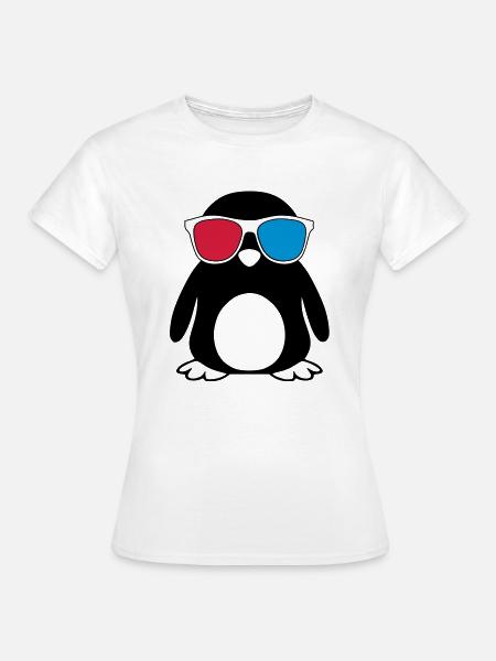 Swaggy Penguin - T-shirt Femme - blanc