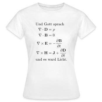 Maxwell-Gleichungen - Frauen T-Shirt - Weiß - Vorne - AI Model Female 172 dark (172cm)