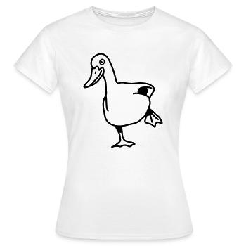 duck - Frauen T-Shirt - Weiß - Vorne - AI Model Female 172 dark (172cm)