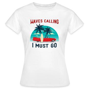 Cadeaux Passion Surf Surfeur Bodyboard Glisse - T-shirt Femme - blanc - Devant - AI Model Female 172 dark (172cm)
