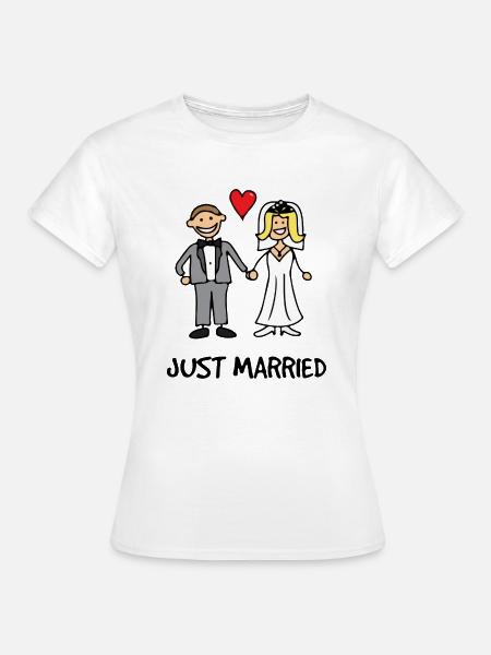 frisch verheiratet - Frauen T-Shirt - Weiß