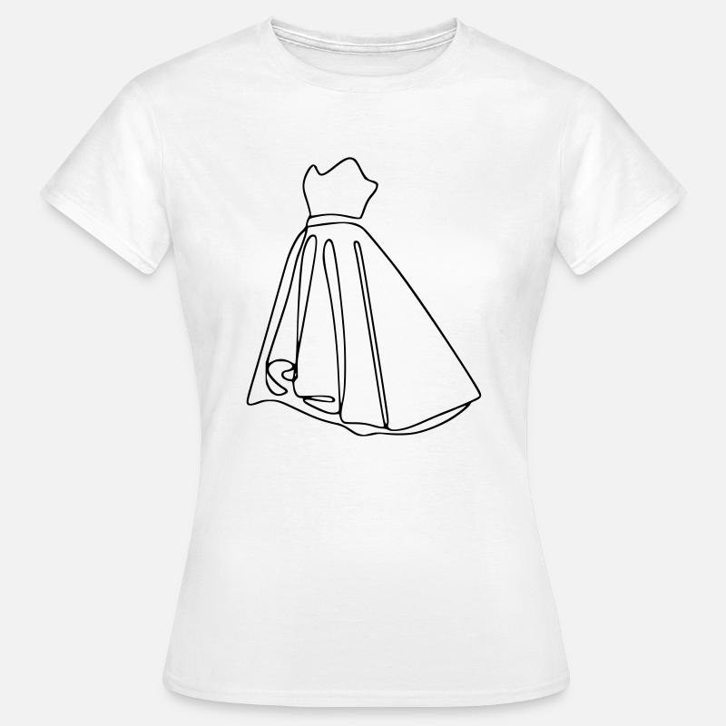 Kleid Mode Kunst Geschenk Geschenkidee - Frauen T-Shirt - Weiß