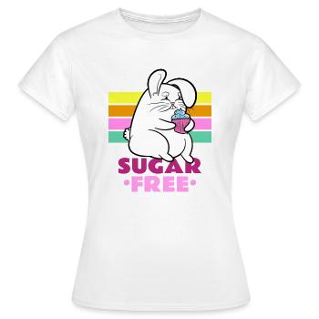 Sugar free - Women's T-Shirt - white - Front - AI Model Female 172 dark (172cm)