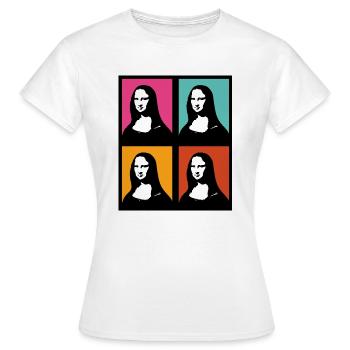 Mona Lisa colors - T-shirt Femme - blanc - Devant - AI Model Female 172 dark (172cm)
