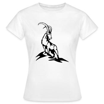 Magnifique parc national Ibex Berchtesgaden - T-shirt Femme - blanc - Devant - AI Model Female 172 dark (172cm)