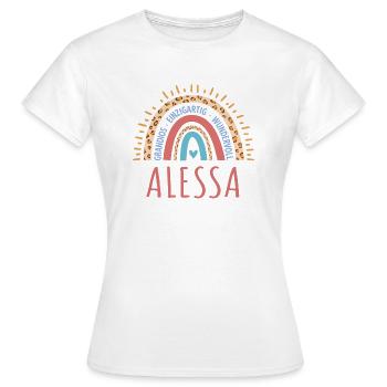 Alessa Name Geschenk Geburtstag - Frauen T-Shirt - Weiß - Vorne - AI Model Female 172 dark (172cm)