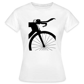 Time trial bike cut out Triathlon - Women's T-Shirt - white - Front - AI Model Female 172 dark (172cm)
