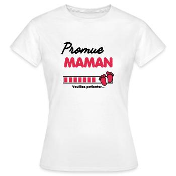 promue Maman Annonce grossesse future maman - T-shirt Femme - blanc - Devant - AI Model Female 172 dark (172cm)
