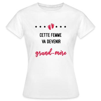 femme devenir grand-mère cadeau future mamie - T-shirt Femme - blanc - Devant - AI Model Female 172 dark (172cm)