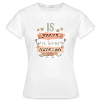 18 Anniversaire 18 ans Cadeau Femmes - T-shirt Femme - blanc - Devant - AI Model Female 172 dark (172cm)