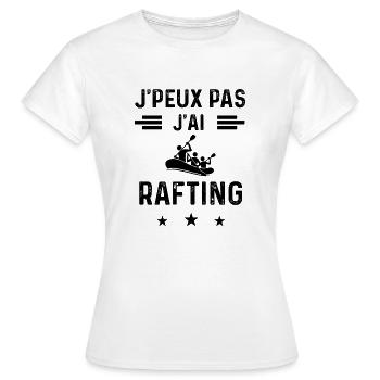 j'peux pas j'ai rafting eau eau - T-shirt Femme - blanc - Devant - AI Model Female 172 dark (172cm)