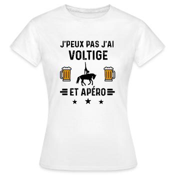 j'peux pas voltige apéro - T-shirt Femme - blanc - Devant - AI Model Female 172 dark (172cm)
