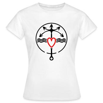 Patrie Mal du pays Vie Amour Mer - T-shirt Femme - blanc - Devant - AI Model Female 172 dark (172cm)