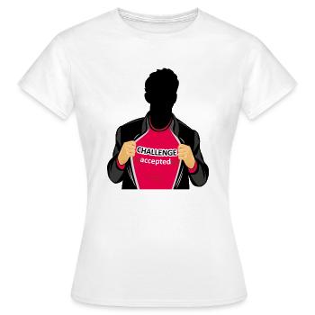 Défi accepté - T-shirt Femme - blanc - Devant - AI Model Female 172 dark (172cm)