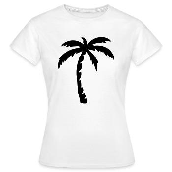 Palme - Frauen T-Shirt - Weiß - Vorne - AI Model Female 172 dark (172cm)