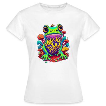 Trippy Frog 02 - Women's T-Shirt - white - Front - AI Model Female 172 dark (172cm)