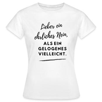 Honnête Non - T-shirt Femme - blanc - Devant - AI Model Female 172 dark (172cm)