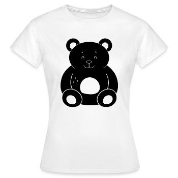 Ours en peluche - T-shirt Femme - blanc - Devant - AI Model Female 172 dark (172cm)