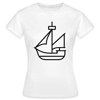 Bateau pirate - T-shirt Femme - blanc - Devant - AI Model Female 172 dark (172cm)