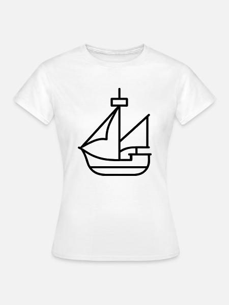 Piratenschiff - Frauen T-Shirt - Weiß