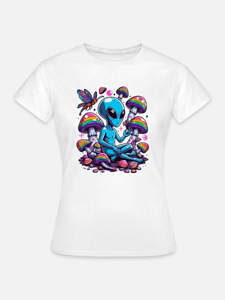 Alien Wonderland - Frauen T-Shirt - Weiß