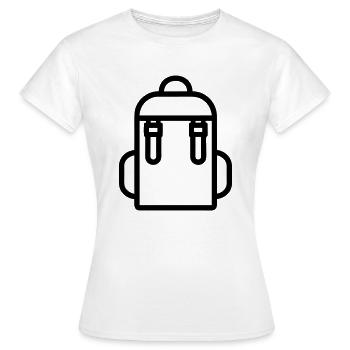 Backpack - Women's T-Shirt - white - Front - AI Model Female 172 dark (172cm)