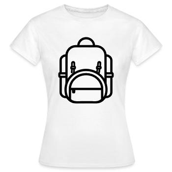Sac à dos - T-shirt Femme - blanc - Devant - AI Model Female 172 dark (172cm)