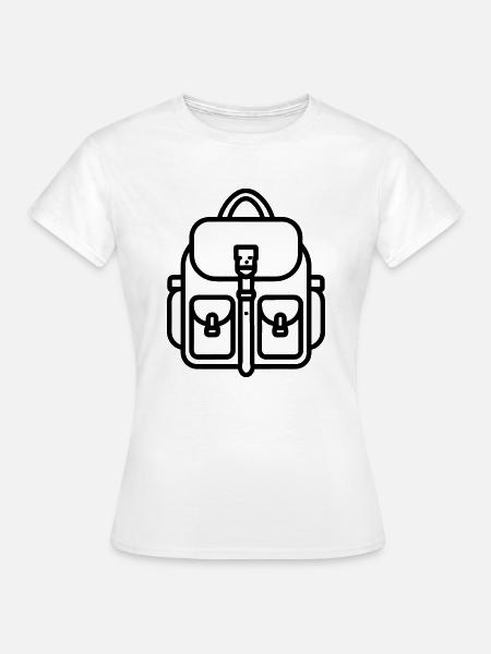 Rucksack - Frauen T-Shirt - Weiß