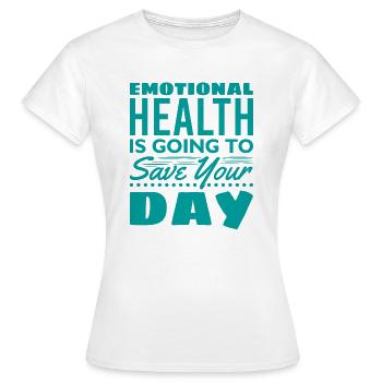 Santé émotionnelle - T-shirt Femme - blanc - Devant - AI Model Female 172 dark (172cm)