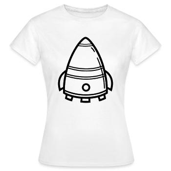 fliegende Untertasse - Frauen T-Shirt - Weiß - Vorne - AI Model Female 172 dark (172cm)