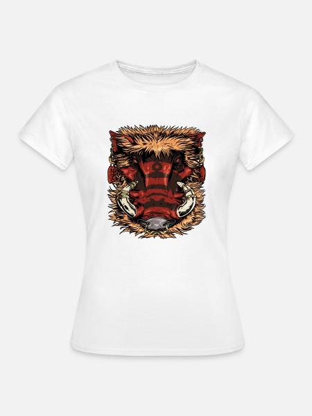 Stammes-Warzenschwein - Frauen T-Shirt - Weiß