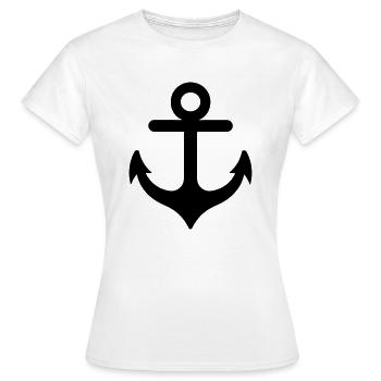 Ancre - T-shirt Femme - blanc - Devant - AI Model Female 172 dark (172cm)