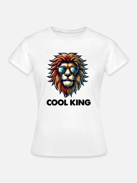 löwe king - Frauen T-Shirt - Weiß
