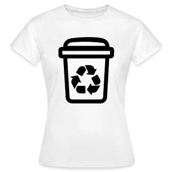 poubelle - T-shirt Femme - blanc - Devant - AI Model Female 172 dark (172cm)