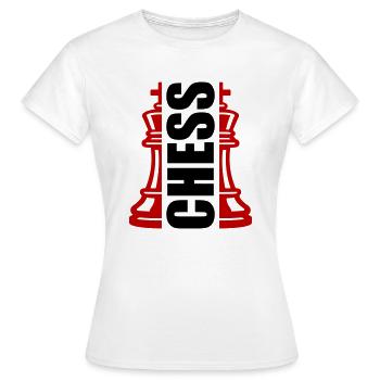 Schach König Verein - Frauen T-Shirt - Weiß - Vorne - AI Model Female 172 dark (172cm)