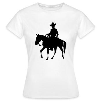 cowboy - T-shirt Femme - blanc - Devant - AI Model Female 172 dark (172cm)