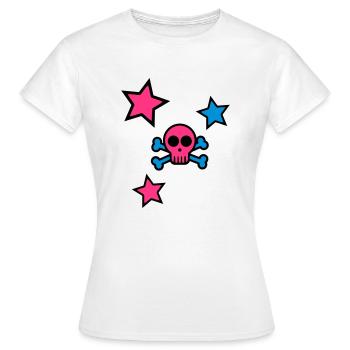 skull - T-shirt Femme - blanc - Devant - AI Model Female 172 dark (172cm)