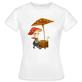 pilze mushrooms fungi veggie gemuese vegetables131 - Frauen T-Shirt - Weiß - Vorne - AI Model Female 172 dark (172cm)