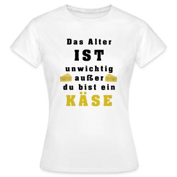 Käse - Frauen T-Shirt - Weiß - Vorne - AI Model Female 172 dark (172cm)