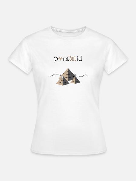 pyramid Mysterium Pyramide Ägypten Sand - Dame-T-shirt - hvid
