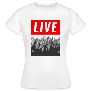 Live-Konzert Zitat Graphic Bestseller - Frauen T-Shirt - Weiß - Vorne - AI Model Female 172 dark (172cm)