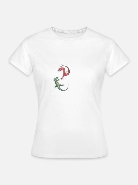 Eidechsen - Geckos - Frauen T-Shirt - Weiß