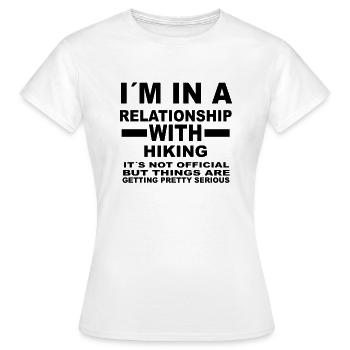 relationship with HIKING - Women's T-Shirt - white - Front - AI Model Female 172 dark (172cm)