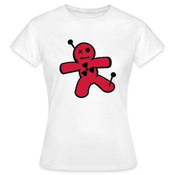 Voodoo-Puppe gegen Atomkraft - Frauen T-Shirt - Weiß - Vorne - AI Model Female 172 dark (172cm)