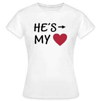 I love you u my Boyfriend girlfriend husband wife - Women's T-Shirt - white - Front - AI Model Female 172 dark (172cm)