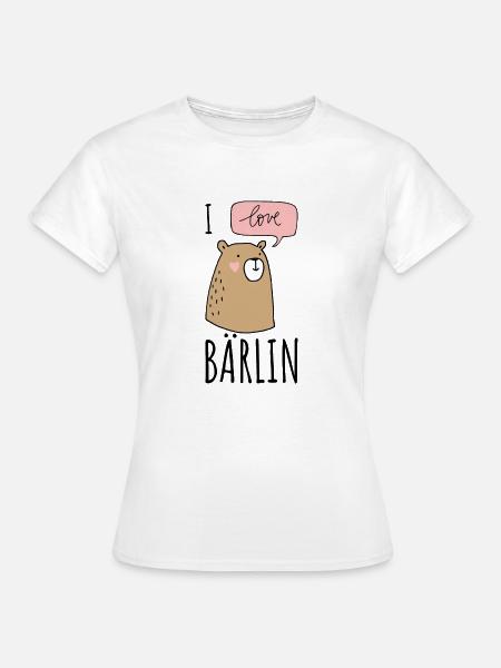 I LOVE BERLIN | Bärlin Bär - Frauen T-Shirt - Weiß