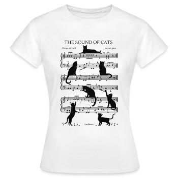 Musical Cats Notes Black - Women's T-Shirt - white - Front - AI Model Female 172 dark (172cm)