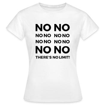 NO LIMIT - Frauen T-Shirt - Weiß - Vorne - AI Model Female 172 dark (172cm)