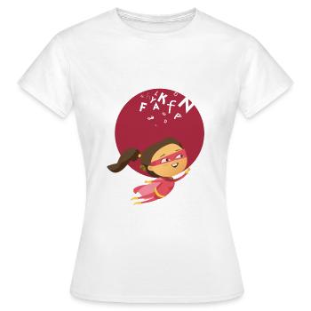 héroïne du CP - T-shirt Femme - blanc - Devant - AI Model Female 172 dark (172cm)
