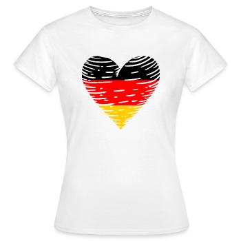 Drapeau allemand drapeau allemand Drapeau Used Look - T-shirt Femme - blanc - Devant - AI Model Female 172 dark (172cm)